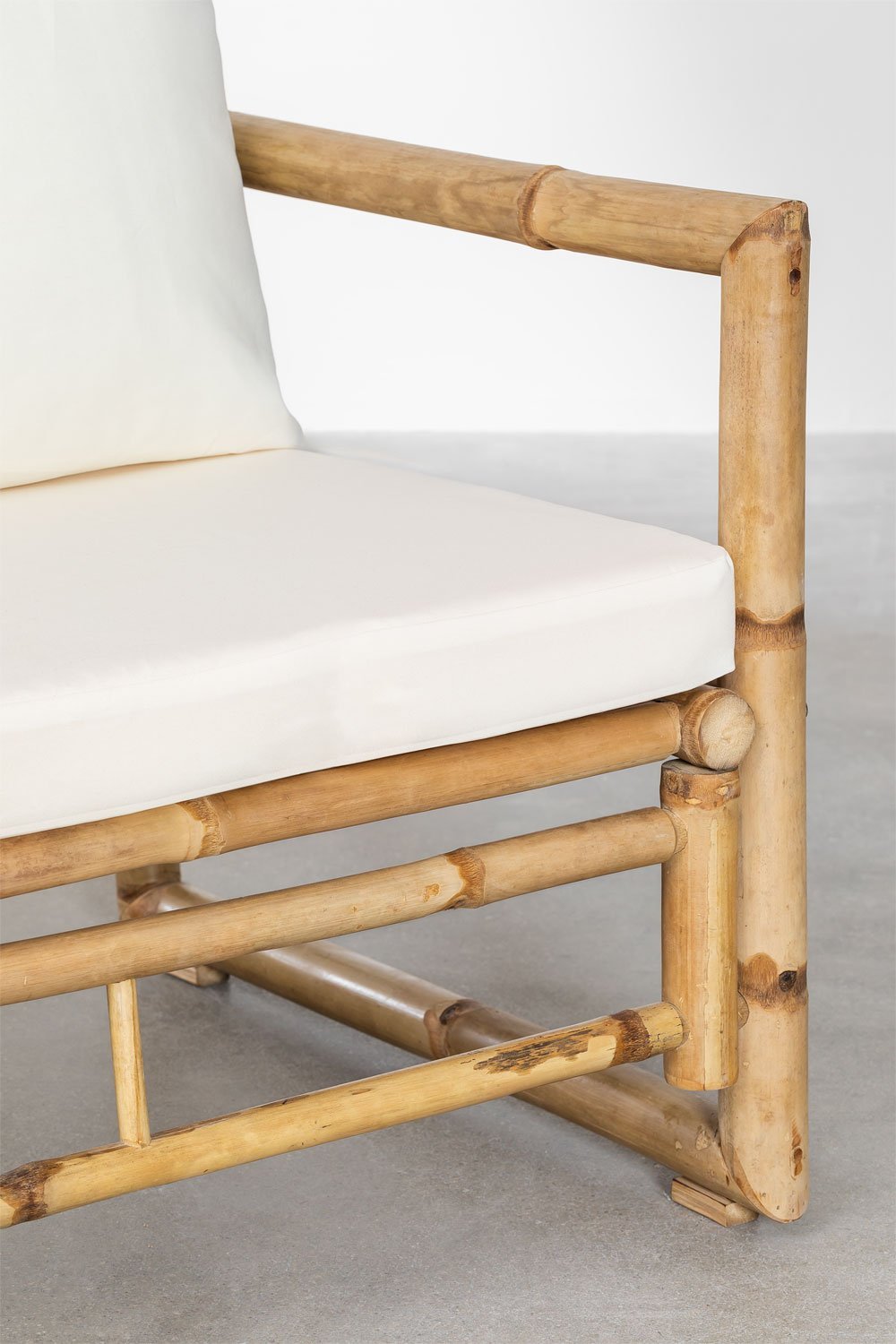 Salon de jardin avec canapé 3 places et table basse 120x60cm en bambou Livayna , image de la galerie 5