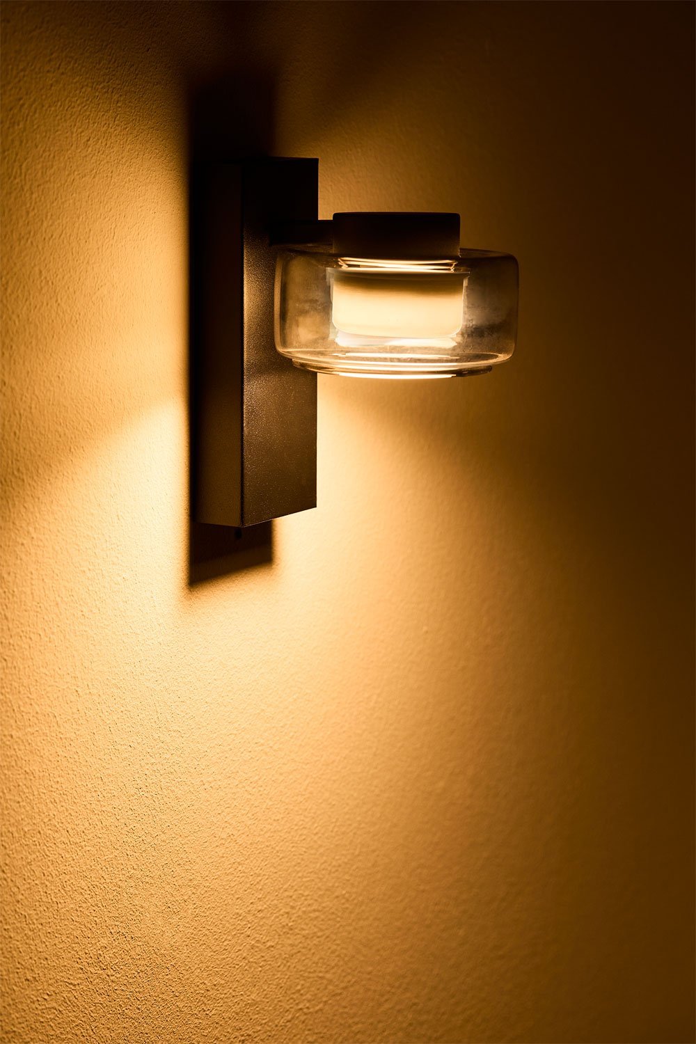 Applique d'extérieur LED en métal et verre Valideri, image de la galerie 2
