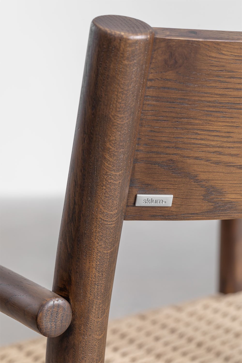 Chaise de salle à manger en bois de chêne et corde tressée Mara, image de la galerie 9