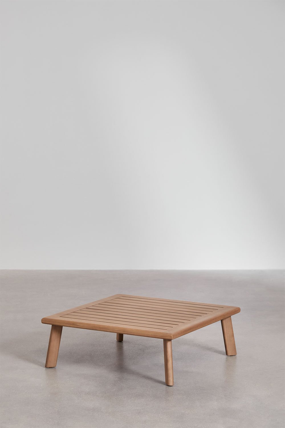 Table basse de jardin carrée en bois d'eucalyptus (78x78 cm) Yaminsk, image de la galerie 1