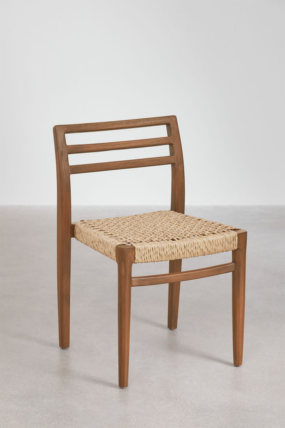 Pack de 4 chaises de salle à manger en bois de teck Lulea, image de la galerie 1