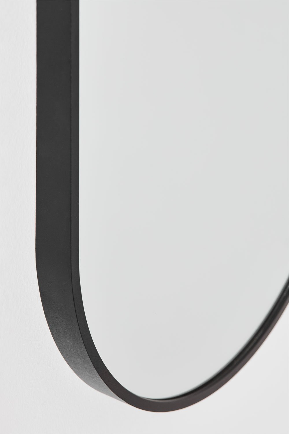 Miroir mural ovale en aluminium 35x70 cm Elbert, image de la galerie 4