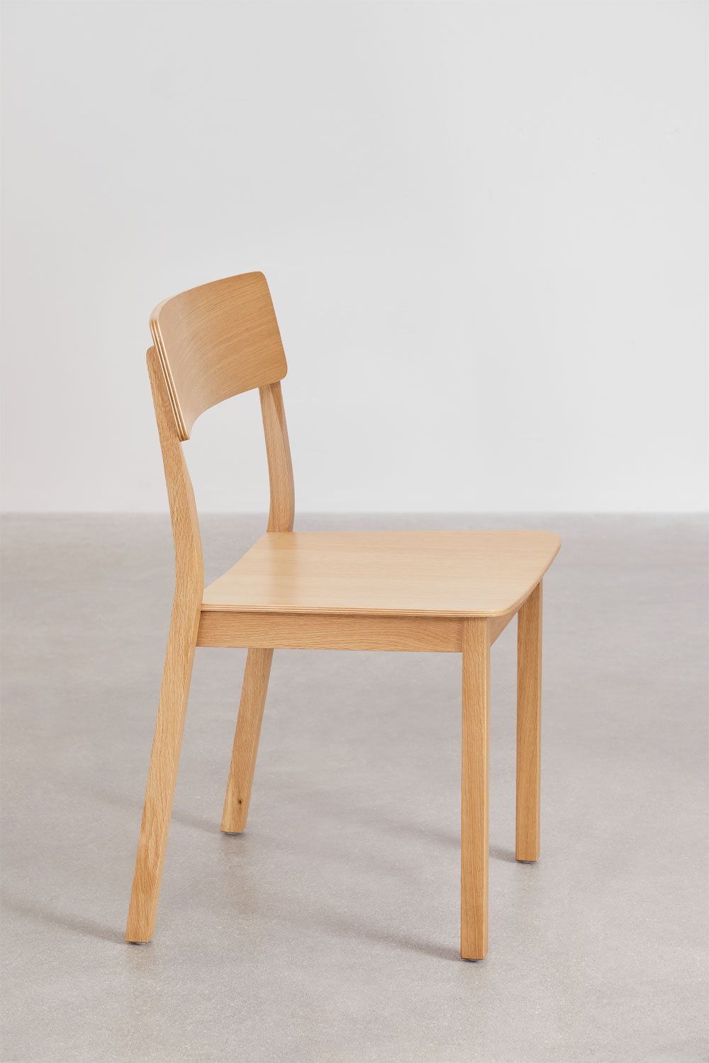 Pack de 2 chaises de salle à manger en bois d'ombre, image de la galerie 4