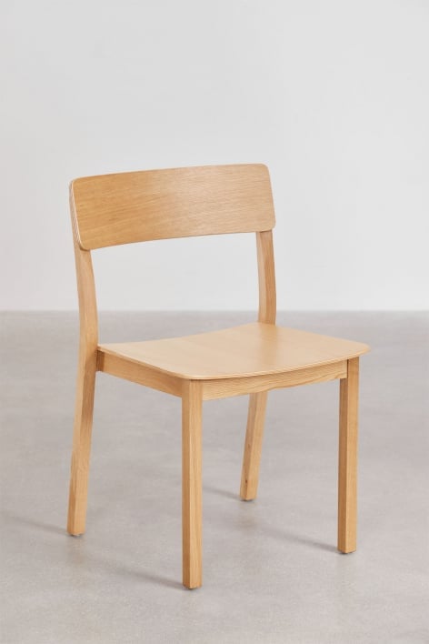 Pack de 4 chaises de salle à manger en bois d'ombre