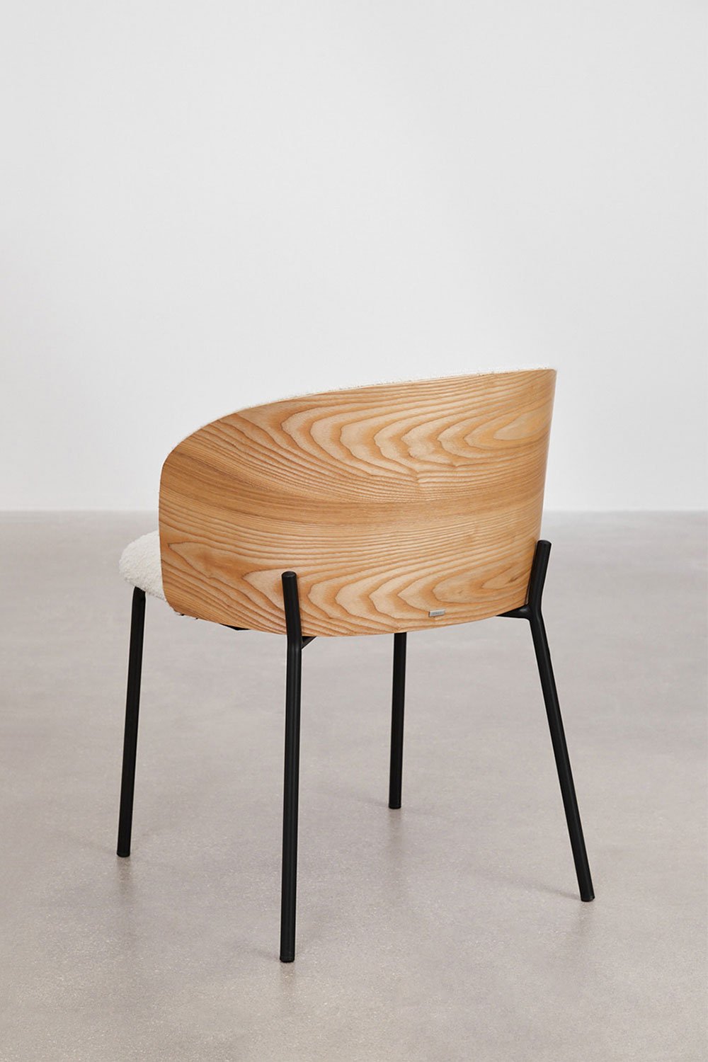 Pack de 4 chaises de salle à manger en bois rembourrées Amieva, image de la galerie 5