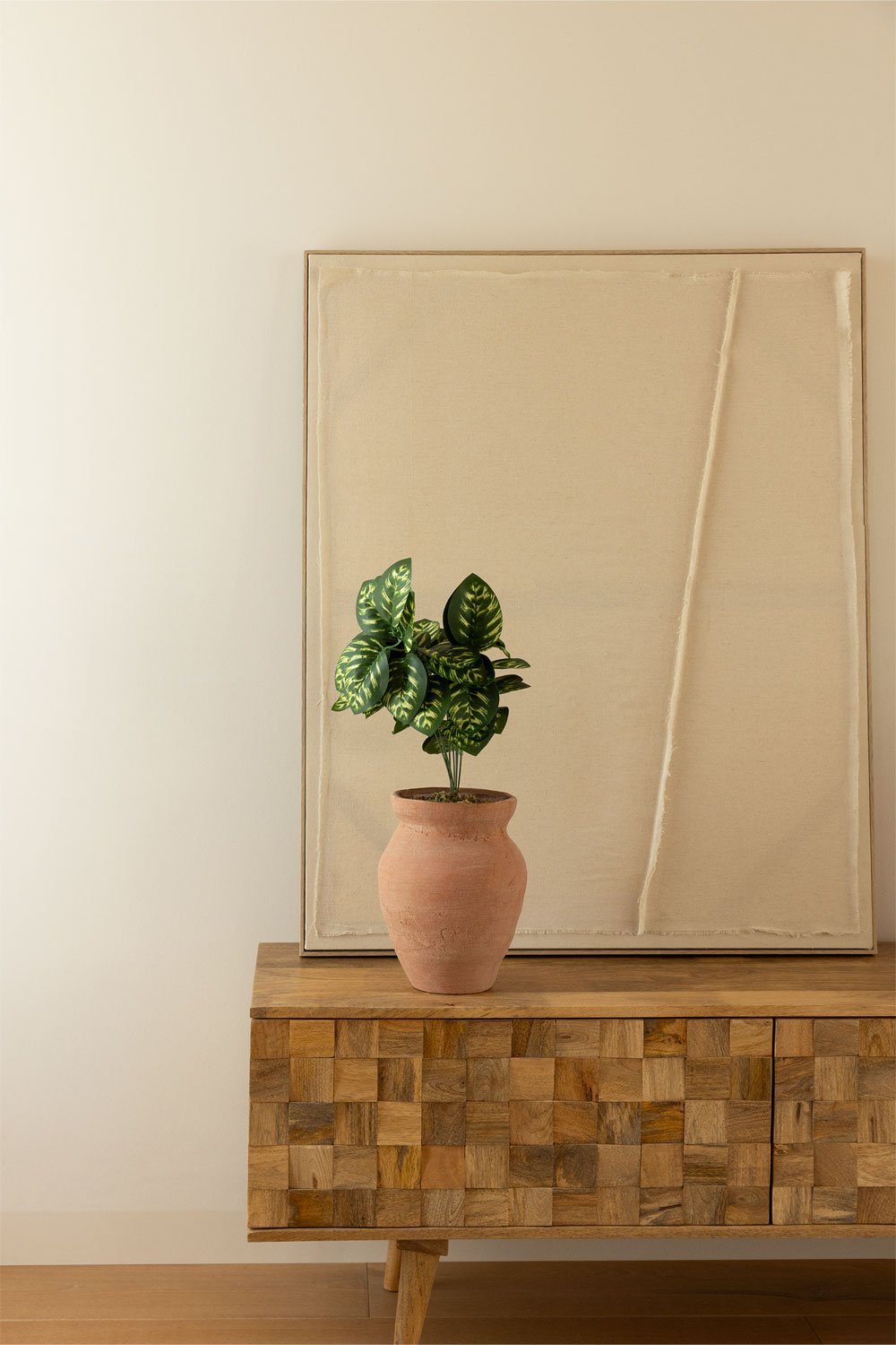 Plante artificielle décorative paon 45 cm, image de la galerie 1