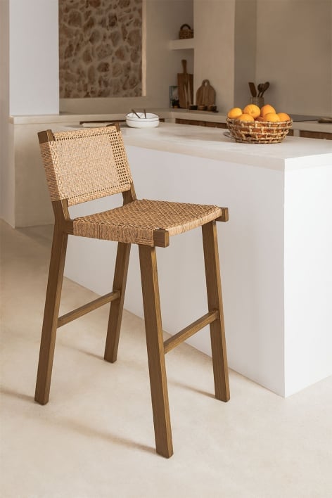 Tabouret haut 74cm en osier Ori