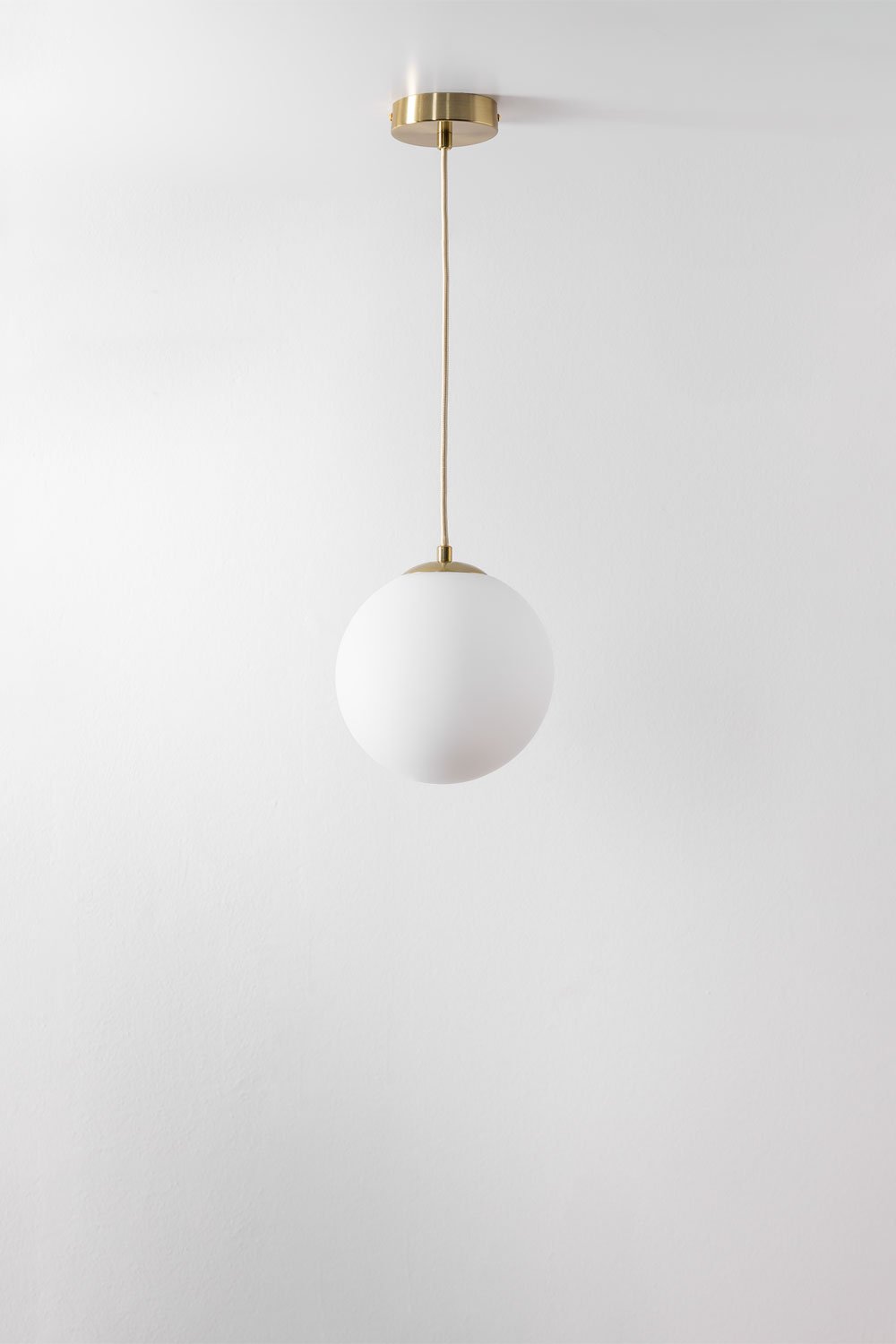 Plafonnier en fer avec boule de verre Uvol      , image de la galerie 2
