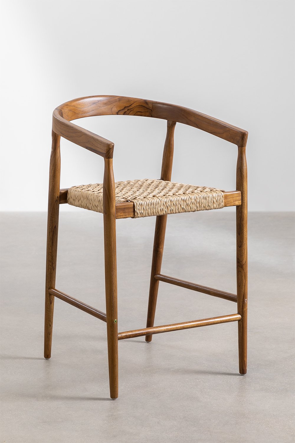 Tabouret de jardin haut en teck (66 cm) Visby, image de la galerie 2