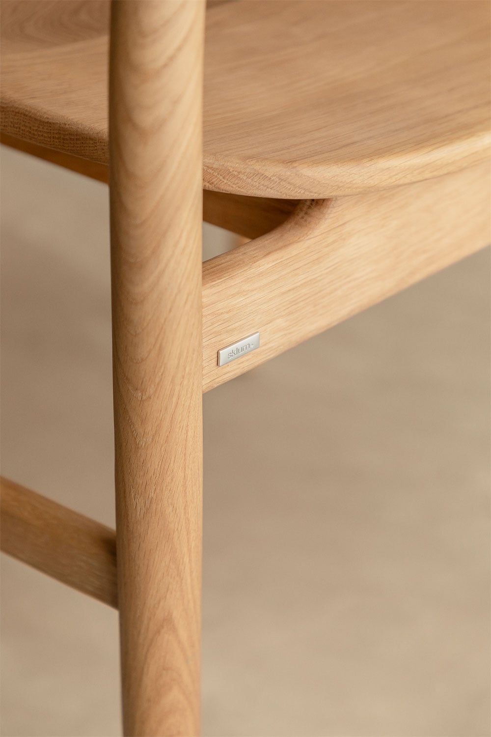 Pack de 2 chaises de salle à manger en bois de chêne Mireita, image de la galerie 3