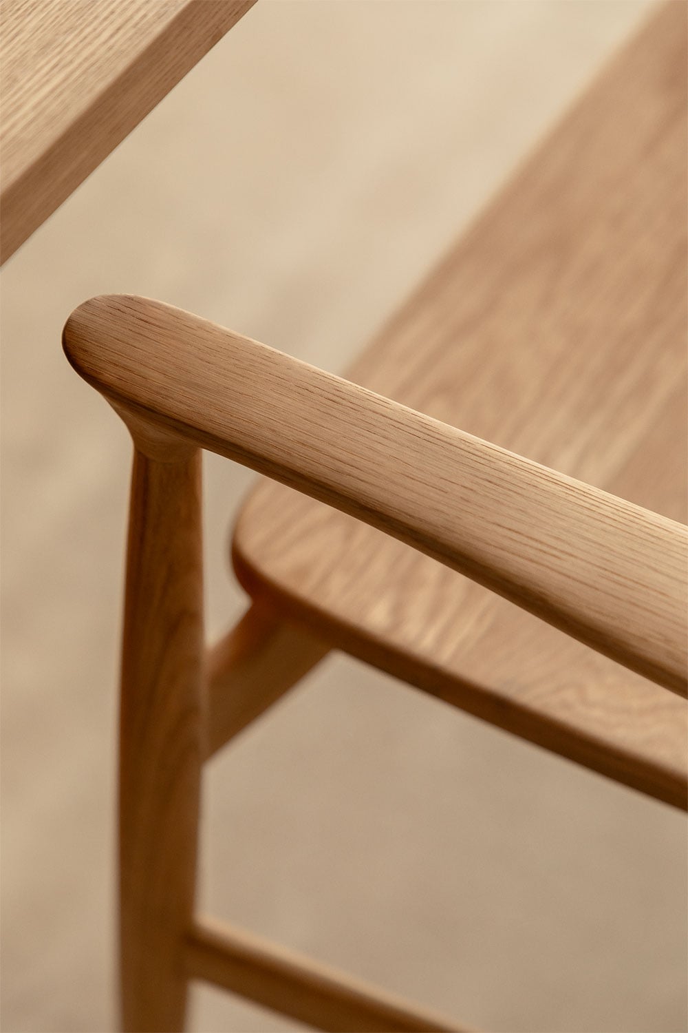 Pack de 4 chaises de salle à manger en bois de chêne Mireita, image de la galerie 2