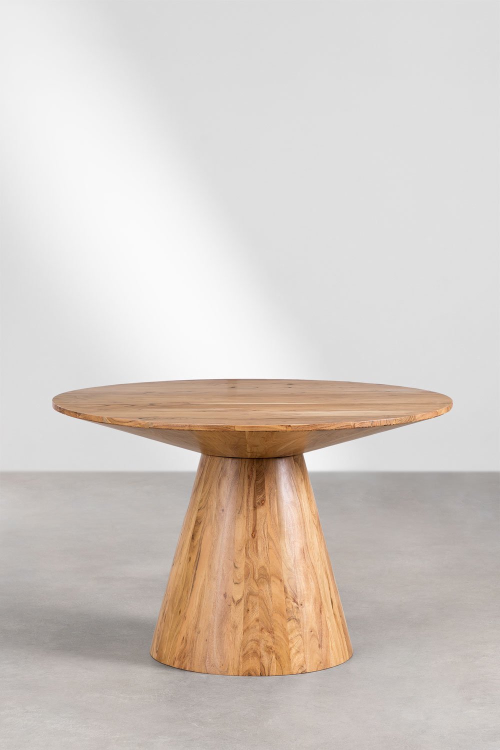 Table de Salle à Manger Ronde en Bois d'Acacia (Ø120 cm) Weymar, image de la galerie 2