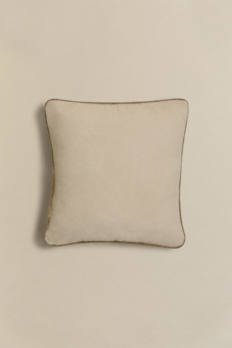 Coussin carré en coton (40x40 cm) Nurmel - Crème Cannoli