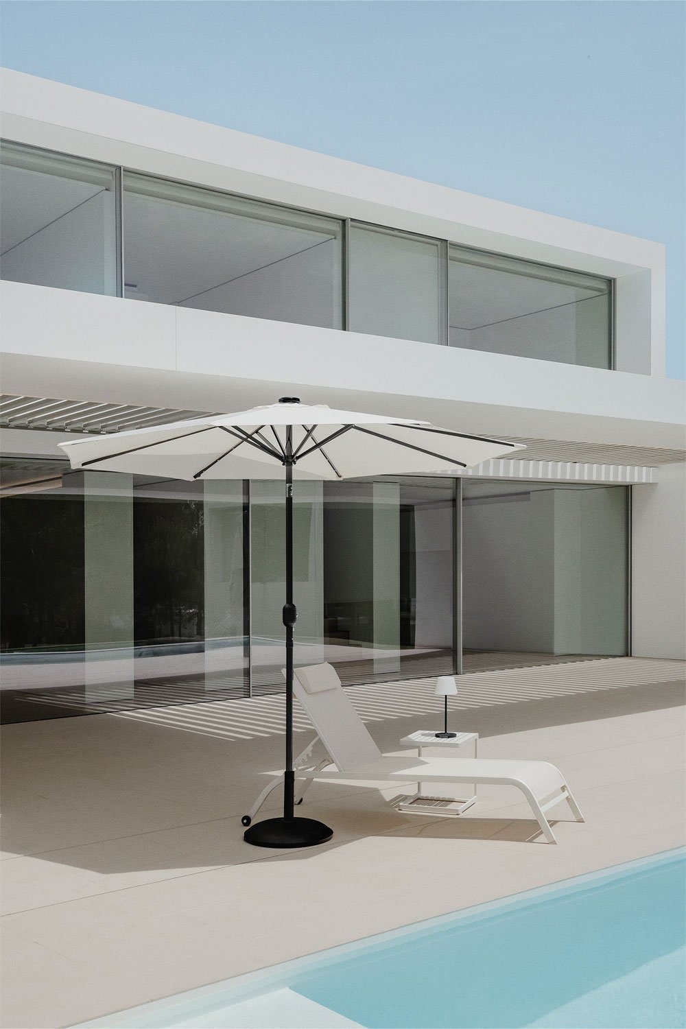 Parasol avec lumière en tissu et acier (Ø270 cm) Uzombras, image de la galerie 1