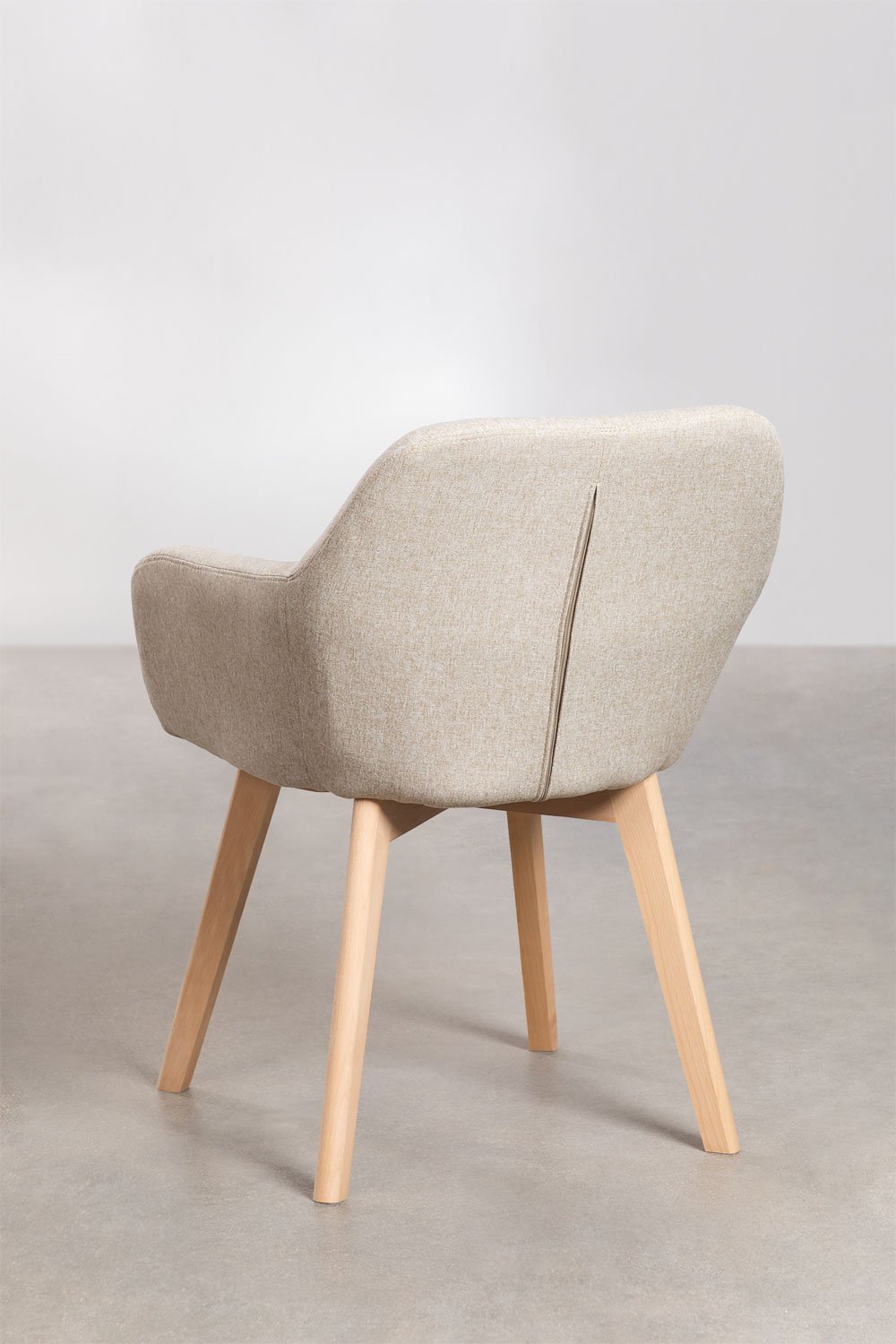 Lot de 4 chaises de salle à manger Ervi avec accoudoirs, image de la galerie 4