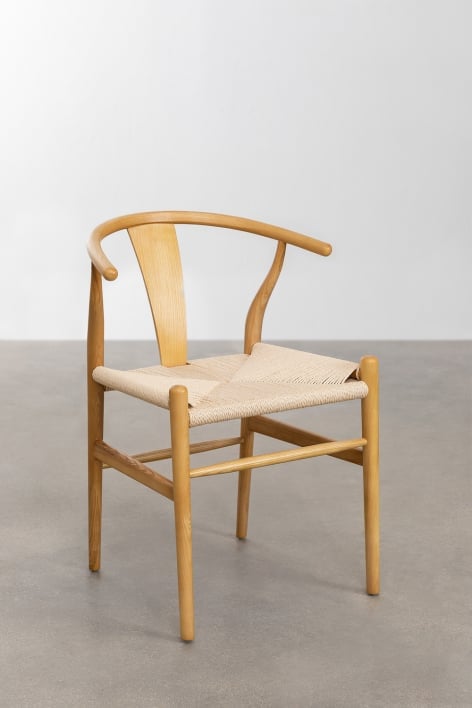 Lot de 4 chaises de salle à manger en bois d'orme Uish Edition