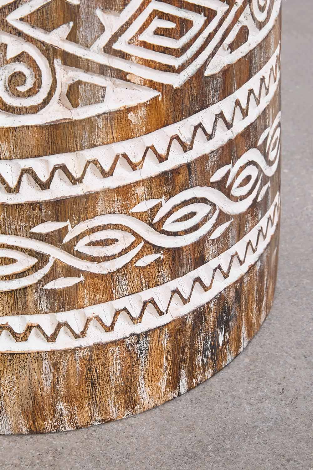 Pied de parasol rond 35Ø cm en bois Ainsa, image de la galerie 5