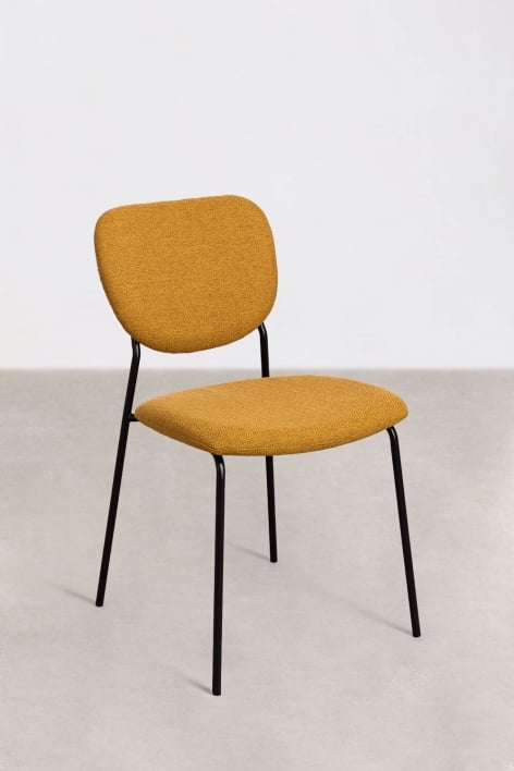 Pack de 4 chaises de salle à manger empilables Taris - Moutarde