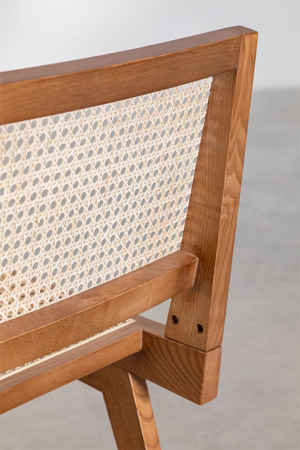 Pack de 2 chaises de salle à manger en frêne et rotin Lali, image de la galerie 6