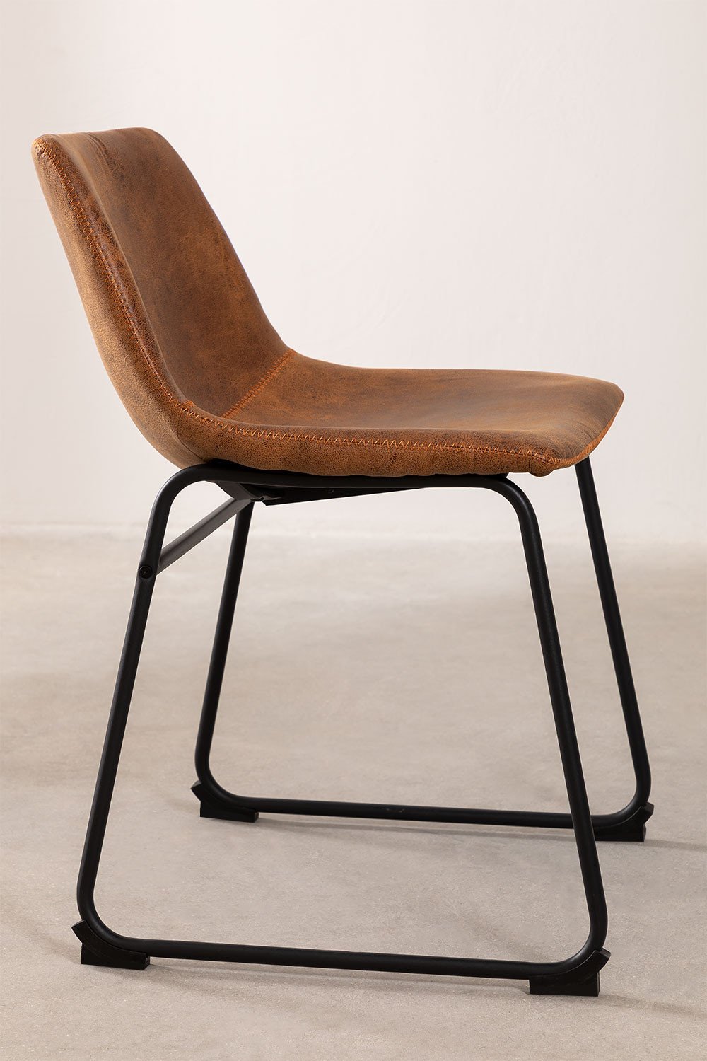 Pack de 4 chaises de salle à manger en similicuir Ody , image de la galerie 3