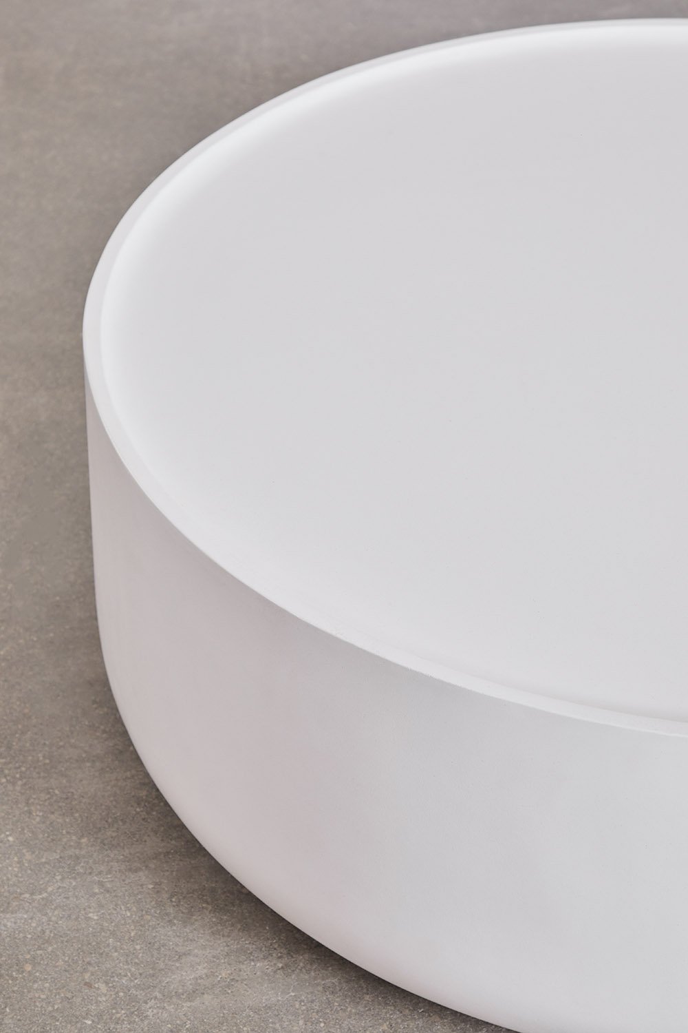 Table basse de jardin ronde Ø80 cm en ciment Darwys   , image de la galerie 4