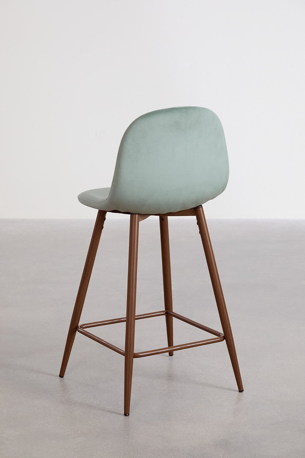 Pack de 4 tabourets hauts en velours Glamm , image de la galerie 4