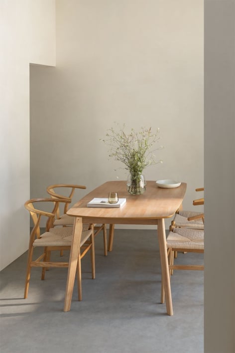 Table rectangulaire en bois (150x90 cm) Elba
