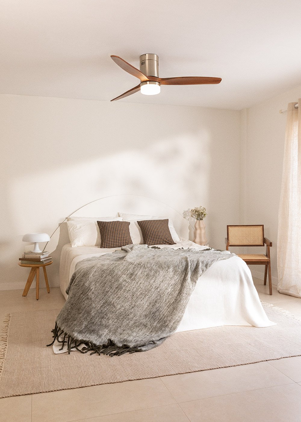 CREATE - WIND CALM - Ventilateur de plafond 40W silencieux Ø132 cm 15W 100% bois, image de la galerie 1