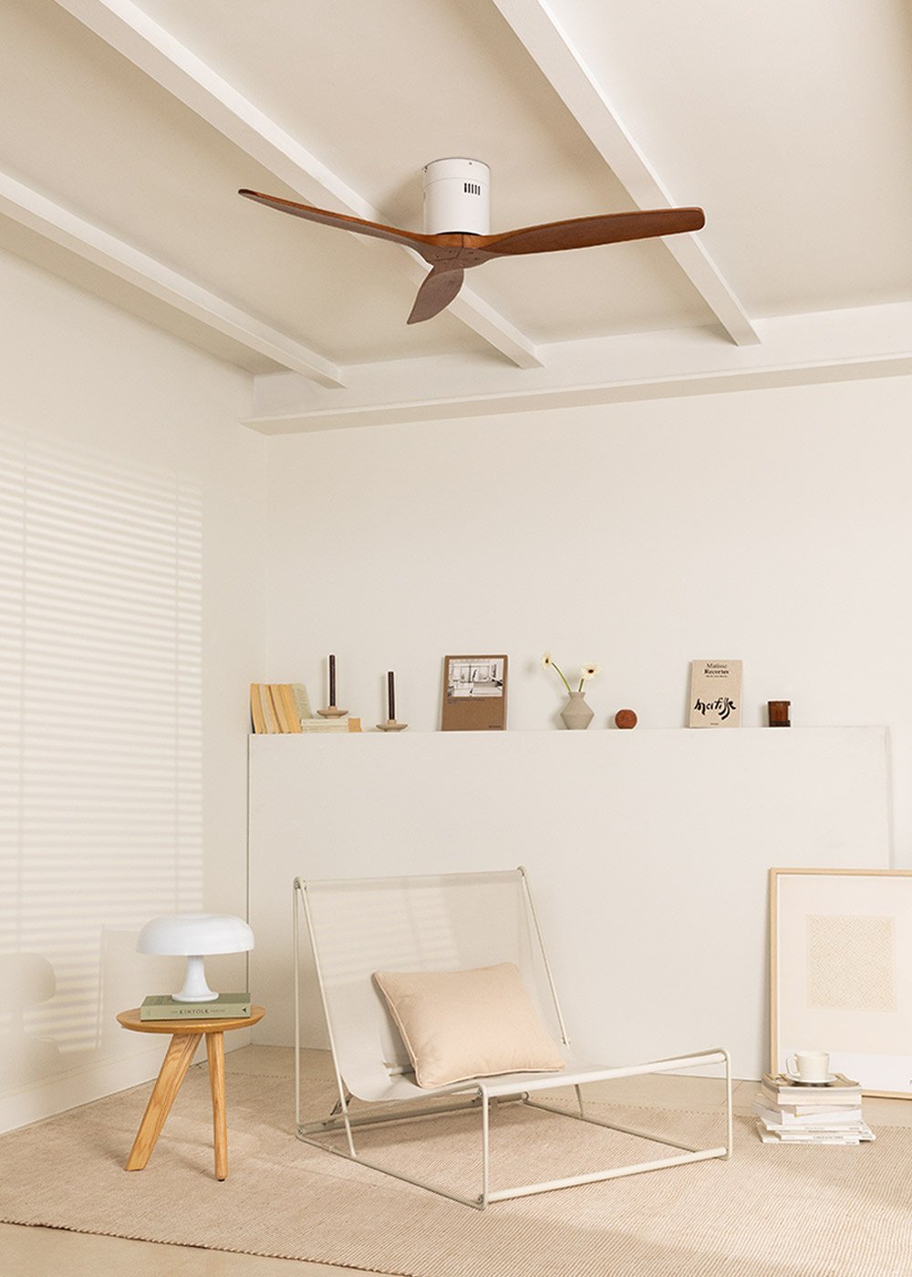 CREATE - WIND CALM - Ventilateur de plafond 40W silencieux Ø132 cm 15W 100% bois, image de la galerie 2