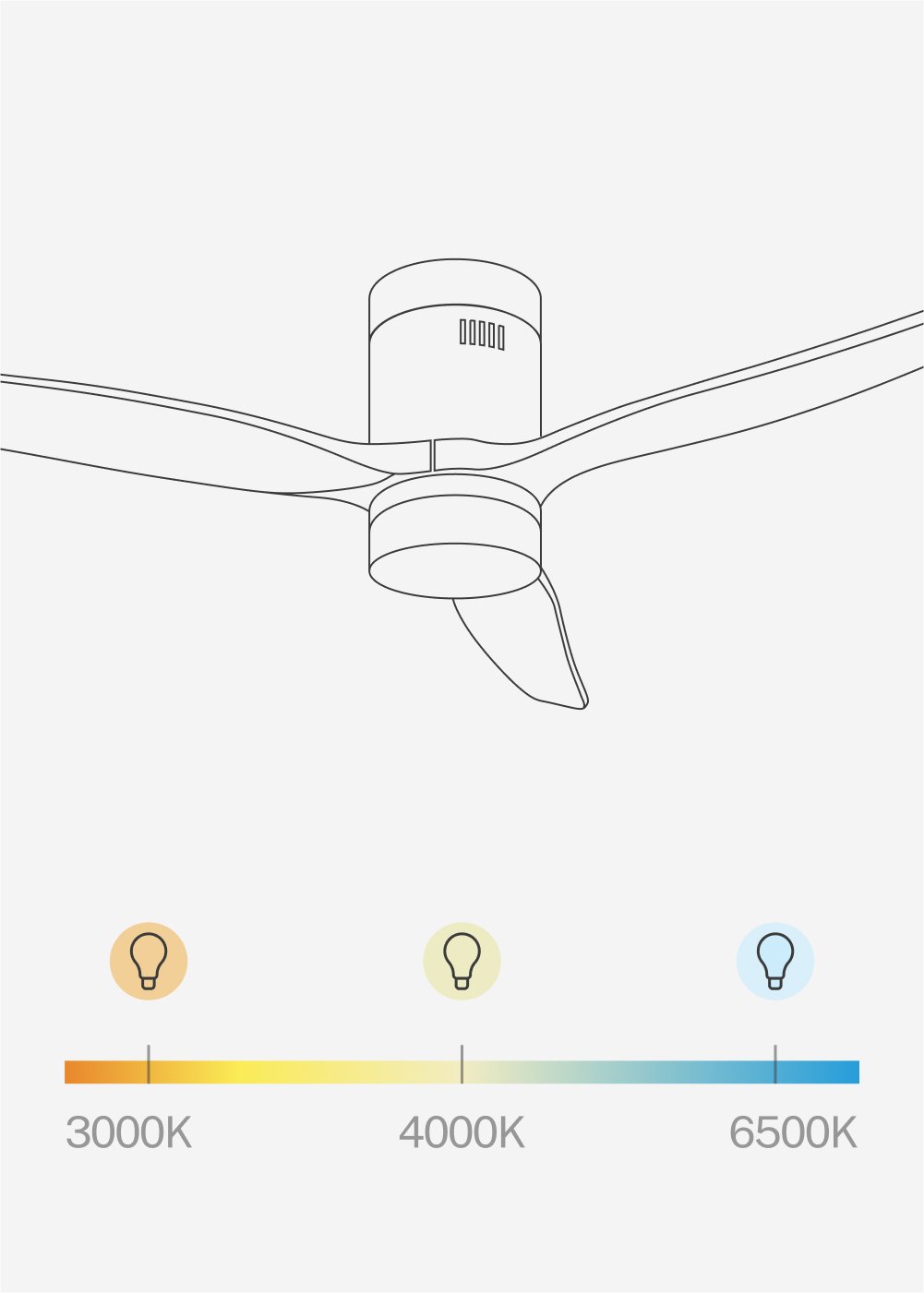CREATE - WIND CALM - Ventilador de techo 40W silencioso Ø132 cm 100% madera, image de la galerie 6