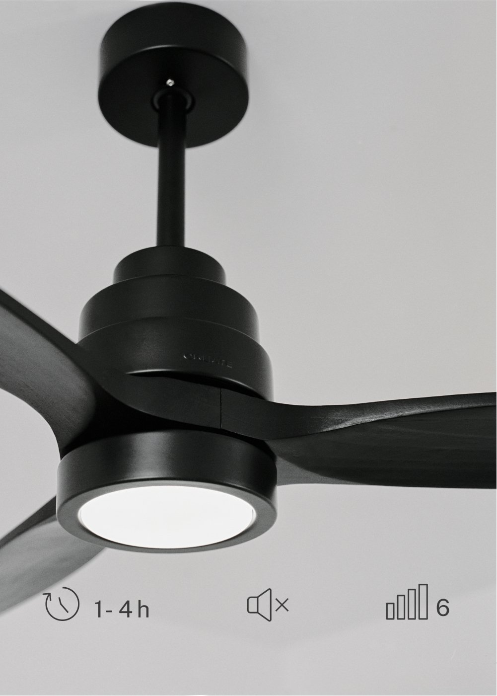 CREATE - WIND STYLANCE - Ventilateur de plafond 40W silencieux Ø132 cm 100% bois, image de la galerie 4
