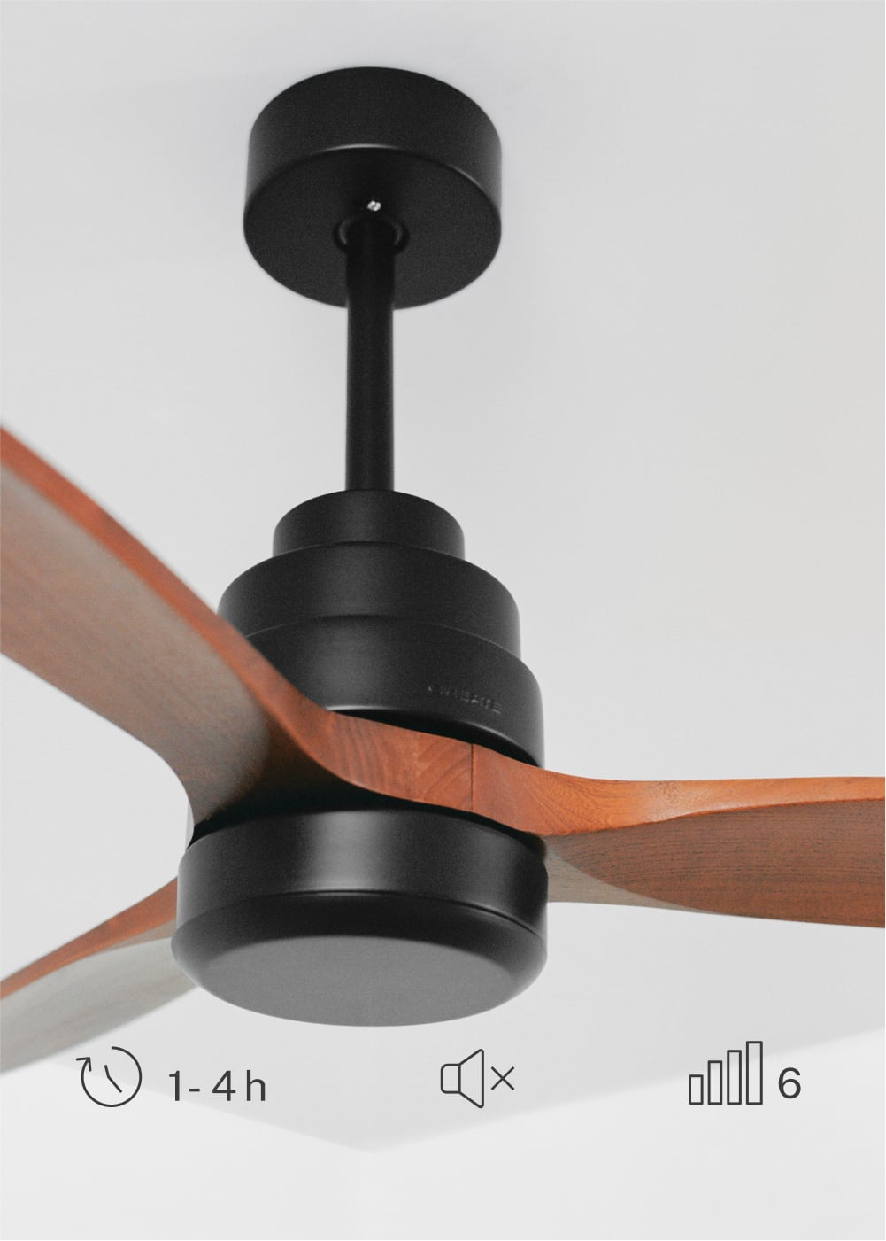 CREATE - WIND STYLANCE - Ventilateur de plafond 40W silencieux Ø132 cm 100% bois, image de la galerie 4