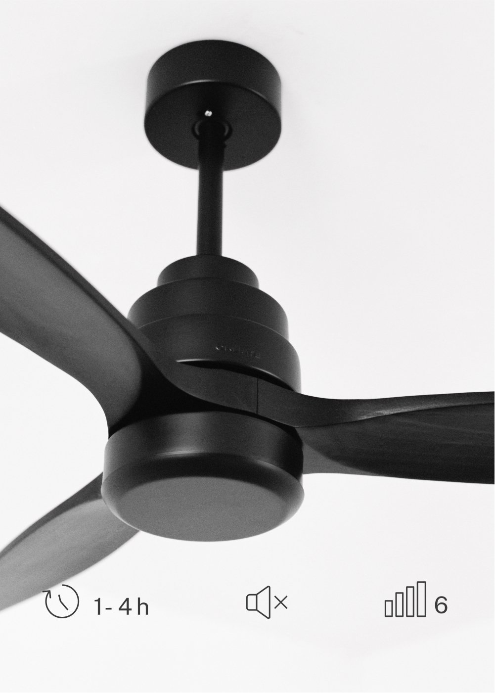 CREATE - WIND STYLANCE - Ventilateur de plafond 40W silencieux Ø132 cm 100% bois, image de la galerie 4