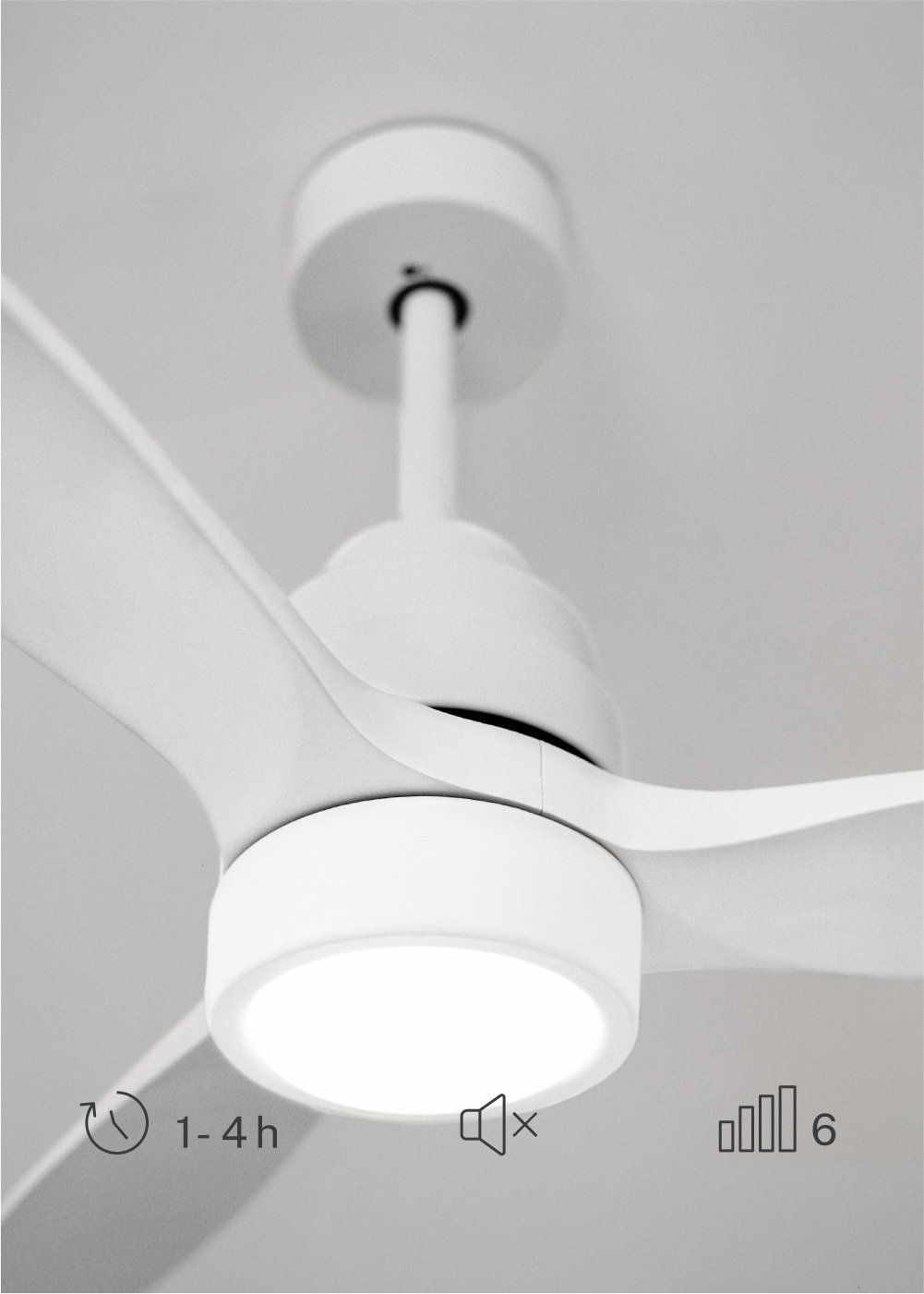 CREATE - WIND STYLANCE - Ventilateur de plafond 40W silencieux Ø132 cm 100% bois, image de la galerie 4