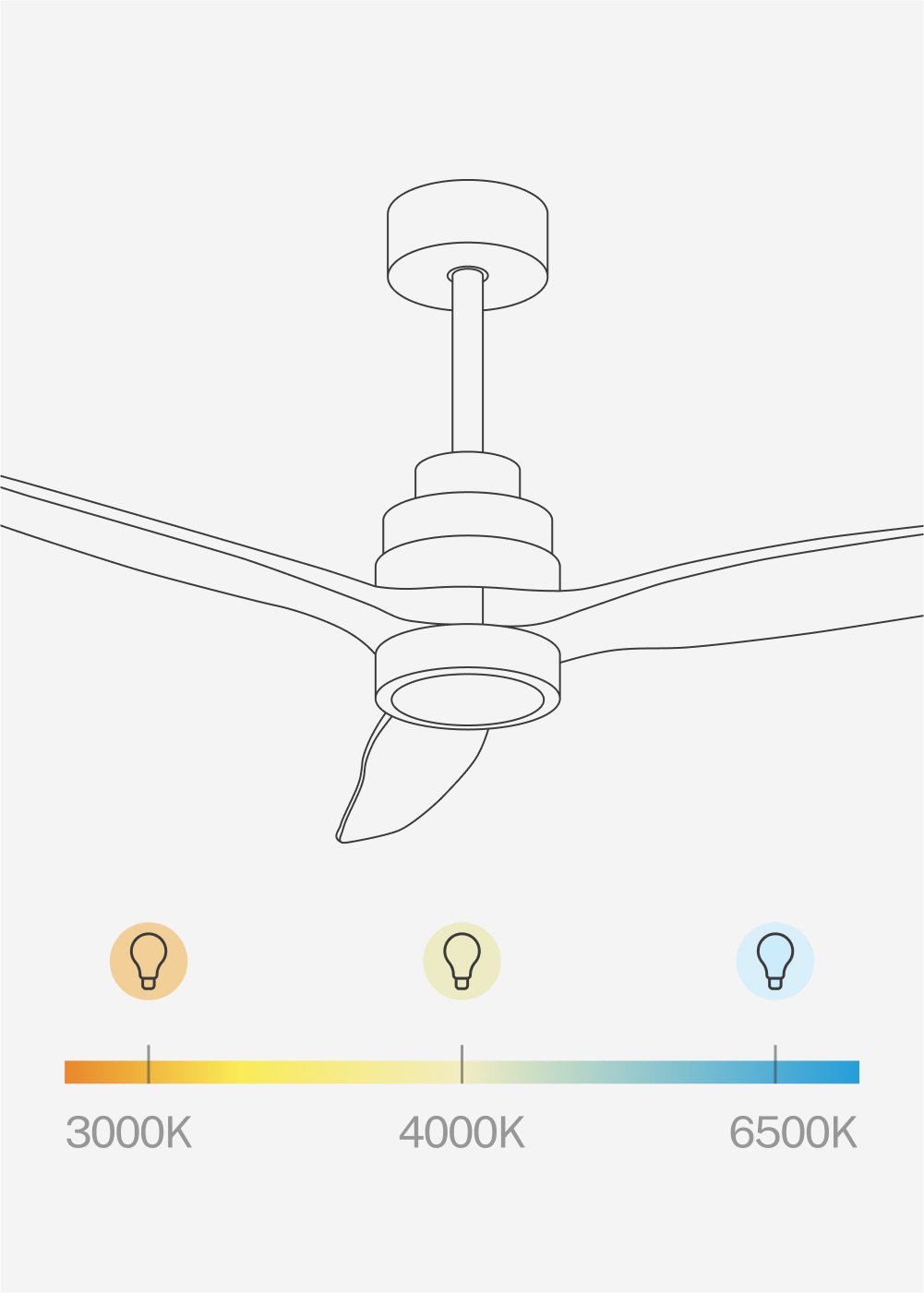 CREATE - WIND STYLANCE - Ventilateur de plafond 40W silencieux Ø132 cm 100% bois, image de la galerie 6