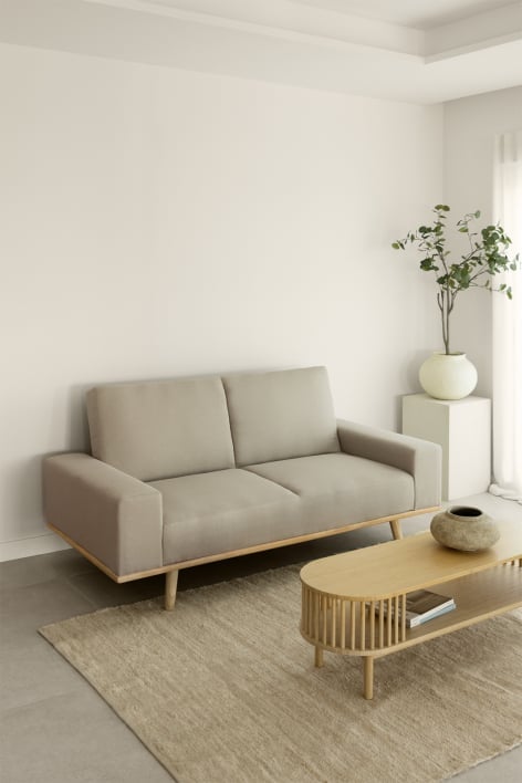 Canapé Inclinable 3 Places en Lin Hesson - Beige crème