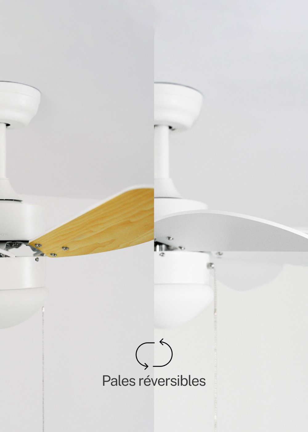 CREATE - WINDLIGHT EASY - Ventilateur de plafond 53W silencieux Ø86 cm, image de la galerie 3