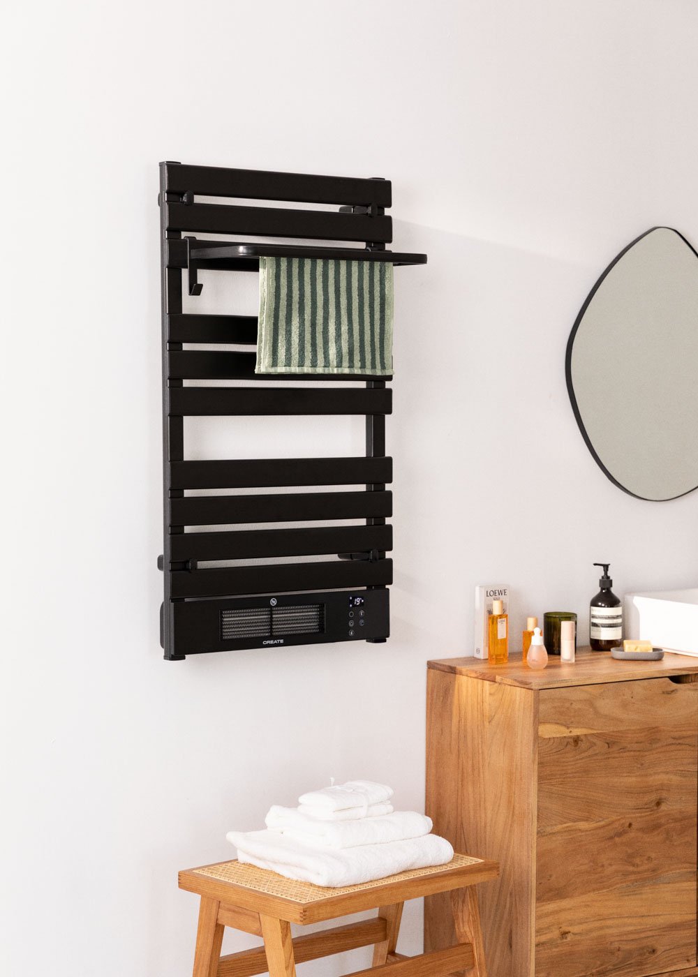 CREATE - WARM TOWEL PRO - Sèche-serviettes électrique avec chauffage et Wifi 1500W, image de la galerie 1