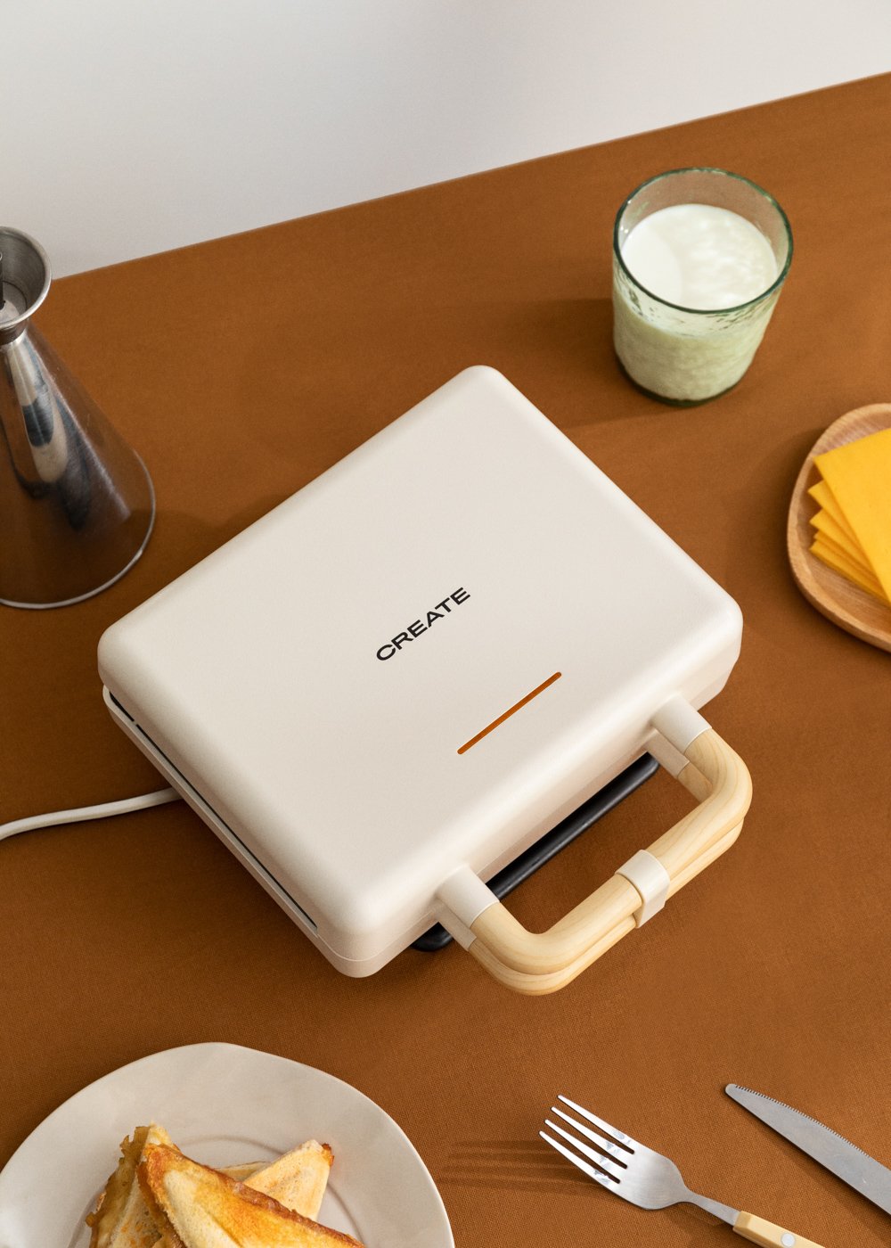 CREATE - STONE STUDIO - Appareil à croque-monsieur, grill et gaufrier à plaques interchangeables, image de la galerie 1
