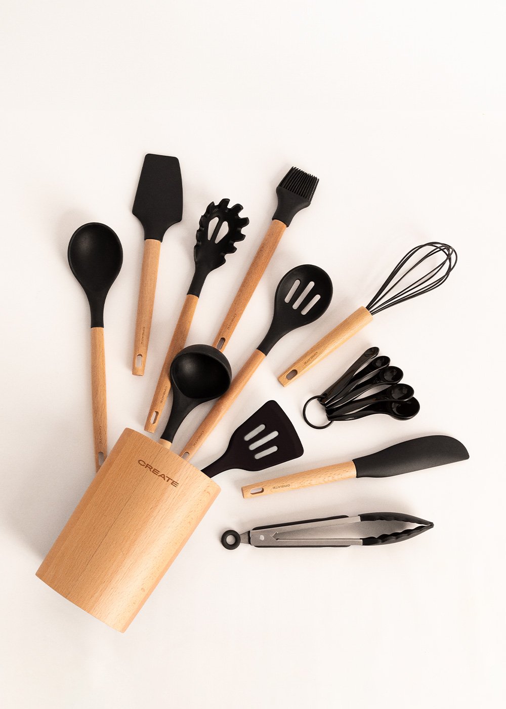 CREATE - KITCHENWARE STUDIO -  Utensiles de cuisine en silicone et bois, image de la galerie 2