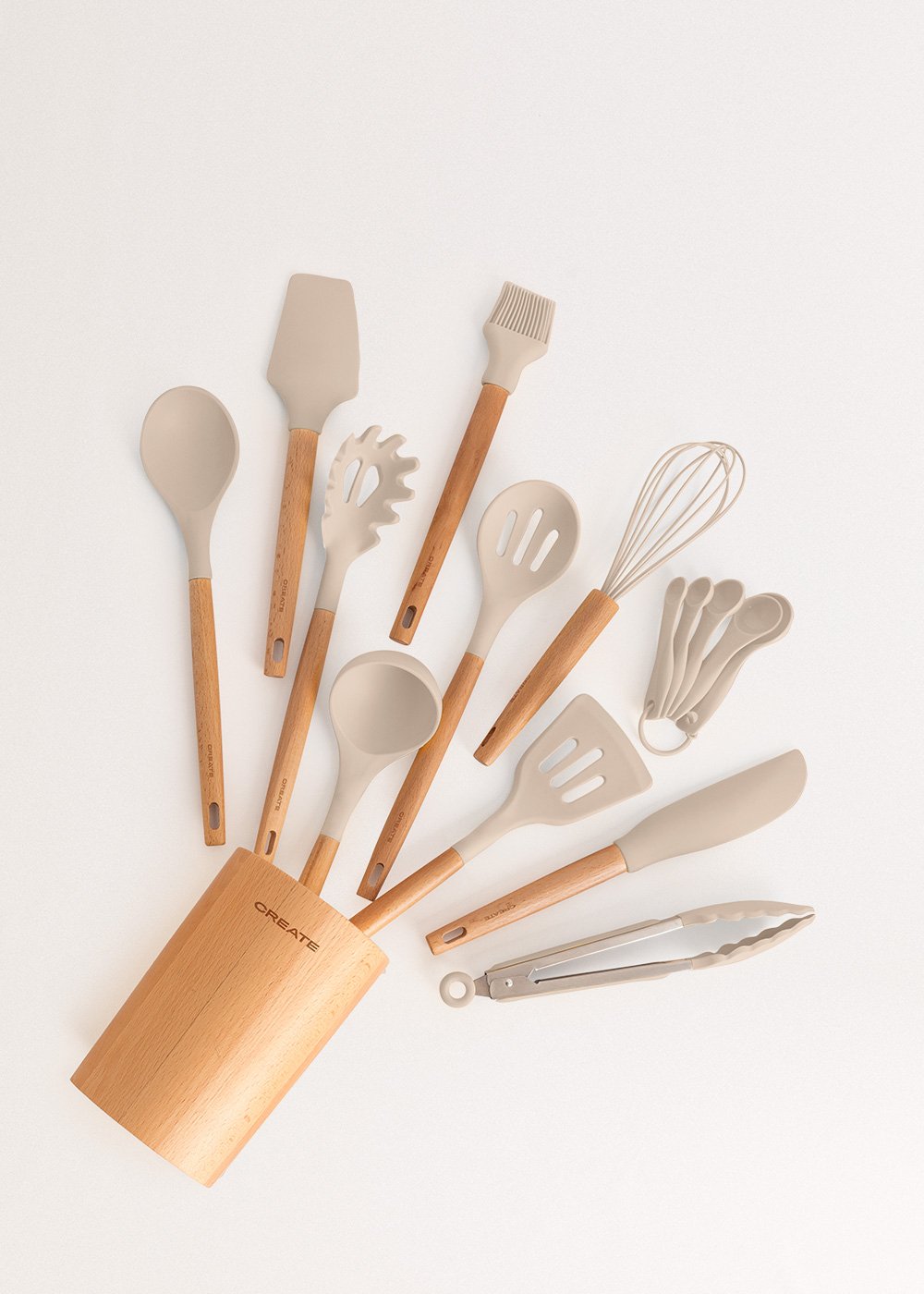 CREATE - KITCHENWARE STUDIO -  Utensiles de cuisine en silicone et bois, image de la galerie 2