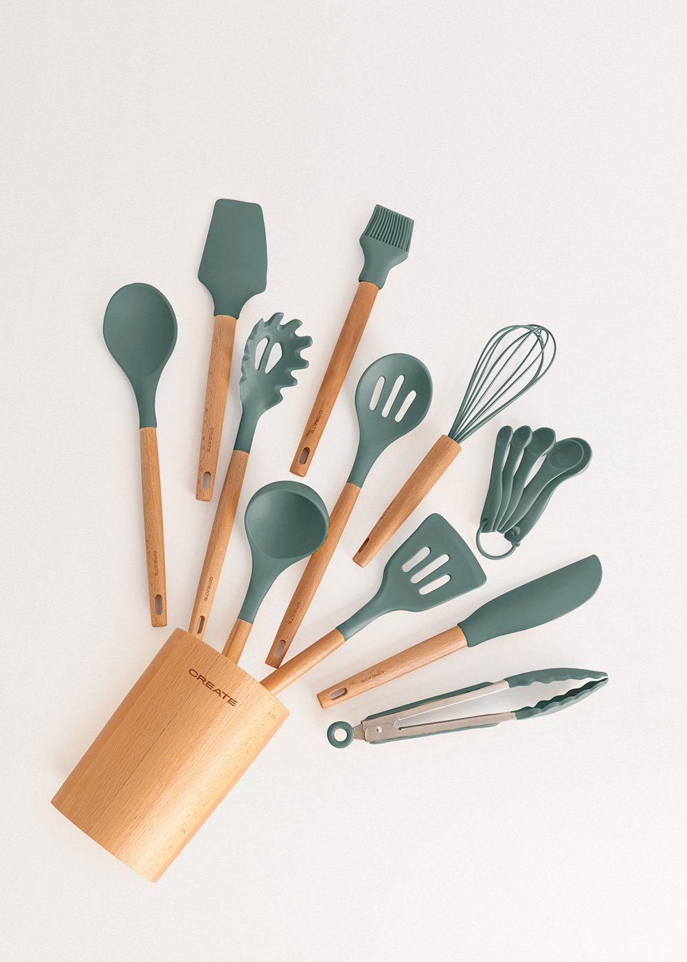 CREATE - KITCHENWARE STUDIO -  Utensiles de cuisine en silicone et bois, image de la galerie 2