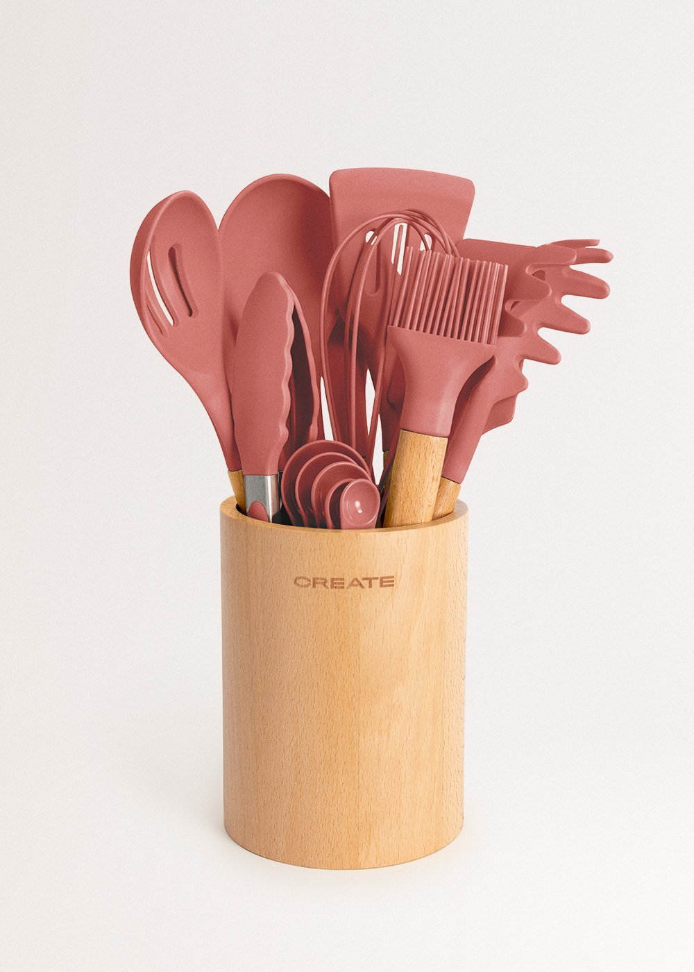 CREATE - KITCHENWARE STUDIO -  Utensiles de cuisine en silicone et bois, image de la galerie 1