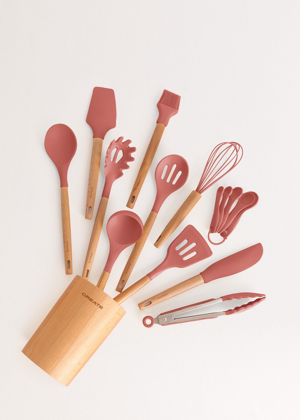 CREATE - KITCHENWARE STUDIO -  Utensiles de cuisine en silicone et bois, image de la galerie 2