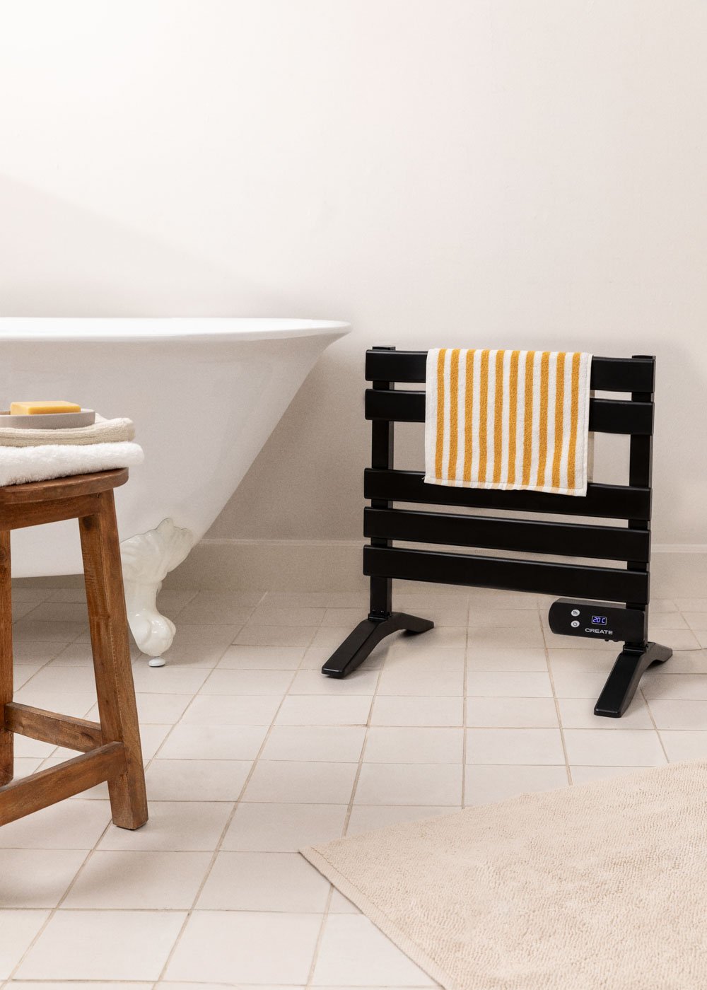 CREATE - WARM TOWEL MINI - Porte-serviette électrique à suspendre ou à poser 150W, image de la galerie 1