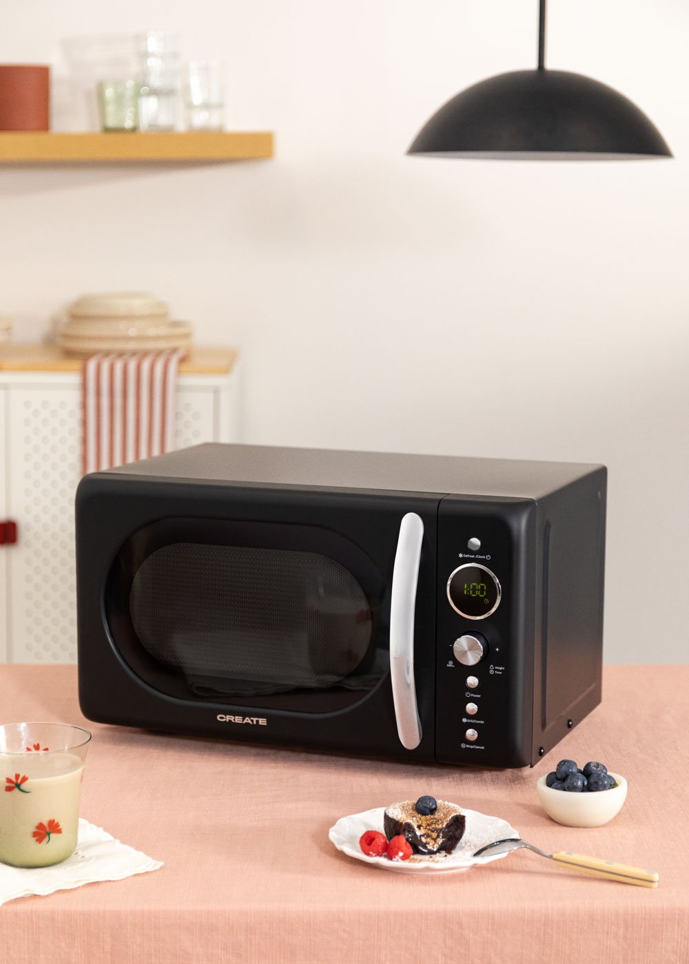 CREATE - MICROWAVE RETRO - Micro-ondes gril numérique 900W, image de la galerie 1