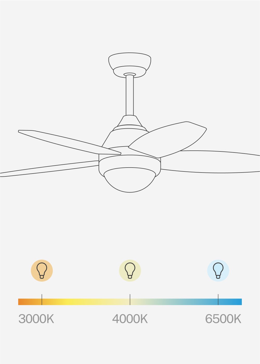 CREATE - WIND FLOWOOD - Ventilateur de plafond 60W silencieux Ø107 cm , image de la galerie 6