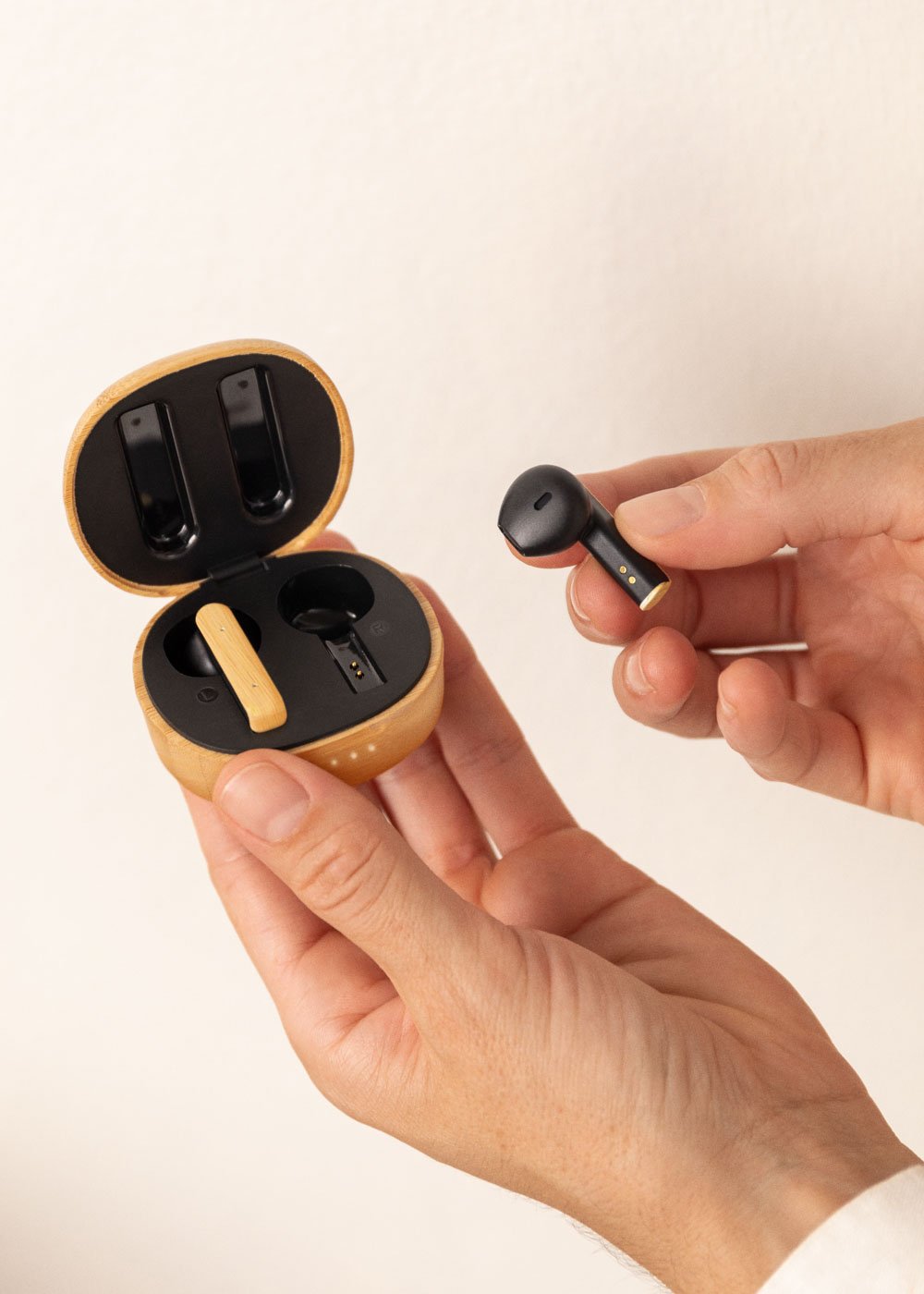 CREATE - EARPHONES BAMBOO - Écouteurs sans fil Bluetooth, image de la galerie 2