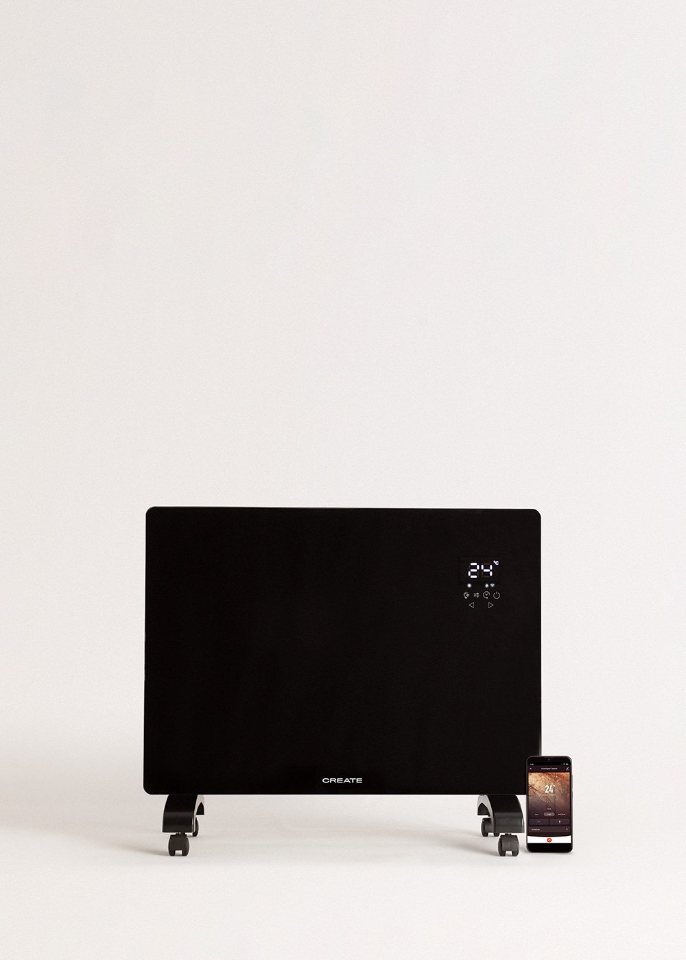 CREATE - WARM CRYSTAL 1500W - Convecteur électrique en verre avec WiFi, image de la galerie 2