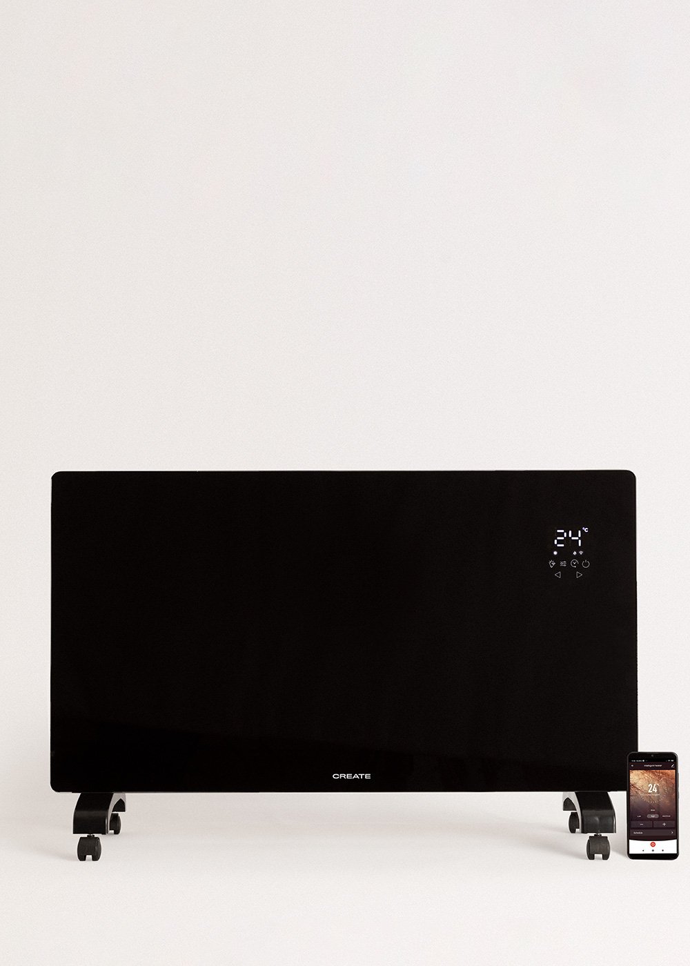 CREATE - WARM CRYSTAL 2500W - Convecteur électrique en verre avec WiFi, image de la galerie 2